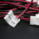 Klip napájacia spojka pre LED pásiky, obojstranná, šírka 8 mm